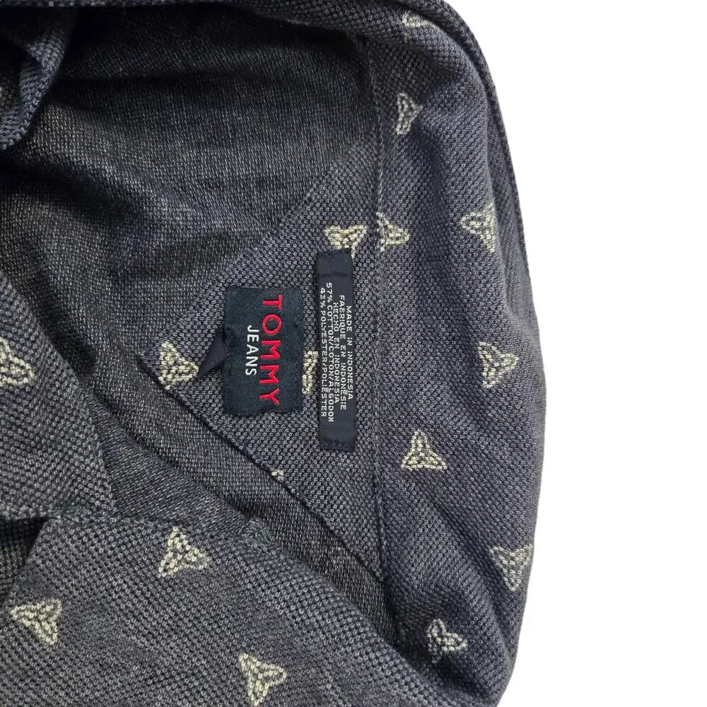 Tommy Jeans Mens Tropical Print Shirt XL Button‎ Down Cotton Blend Shell Buttons